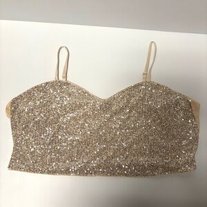 Torrid Size 5 Sequin Crop Tank Top